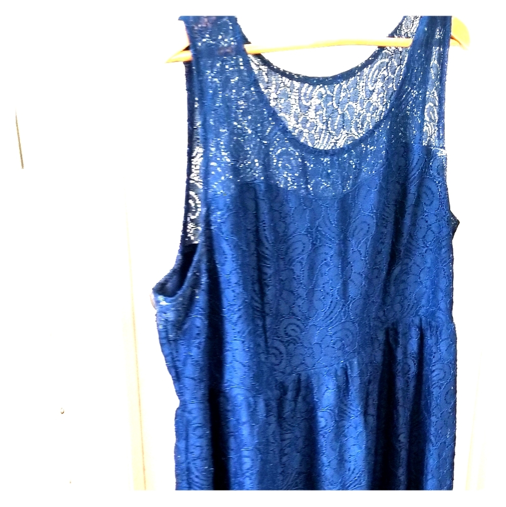 Blue sleeveless dress
